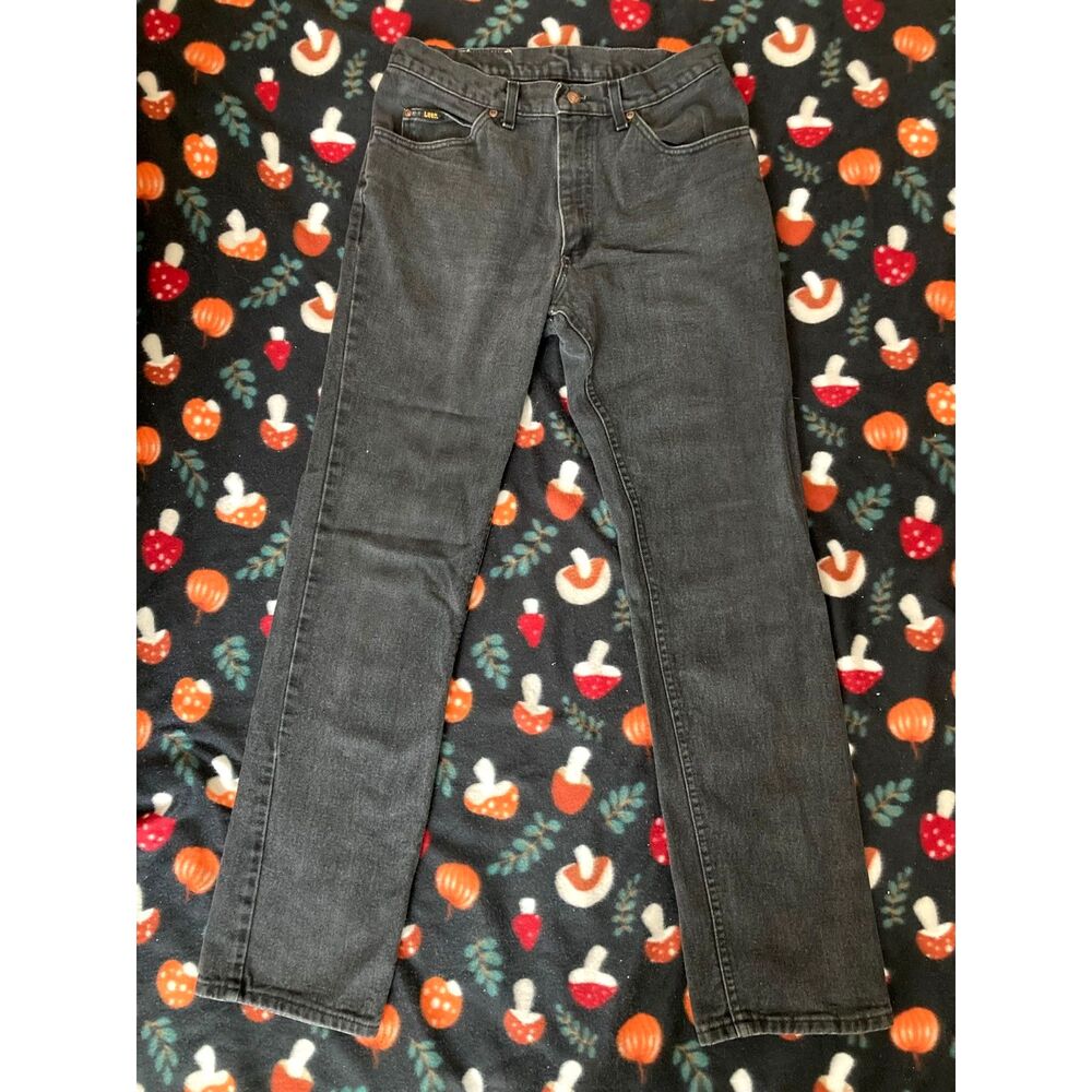 Vintage 90s Lee Black Denim Jeans fits 30 x 32